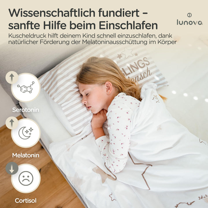 Gewichtsdecke Kinder 3 kg 100x135 cm Baumwolle OEKO-TEX weiss - Bild 5