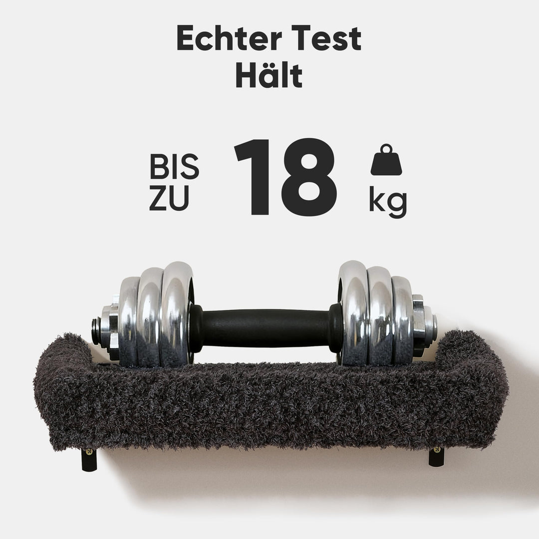 Katzen Kletterwand Set 10-teilig Multiplexholz mit Hängematte bis 18 kg - Bild 6