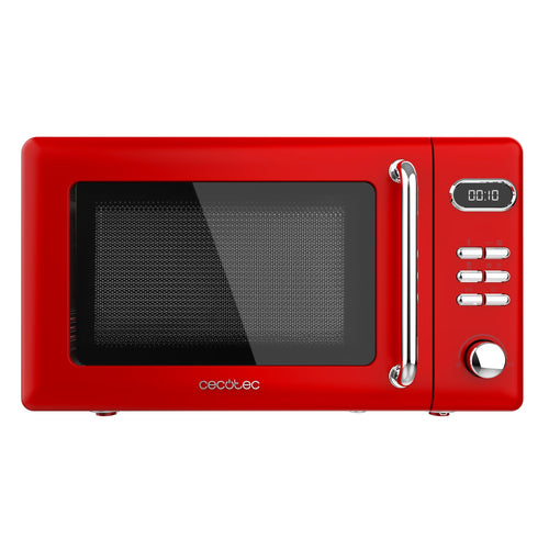 Mikrowelle mit Grill 700W 20L Retro-Design Kindersicherung