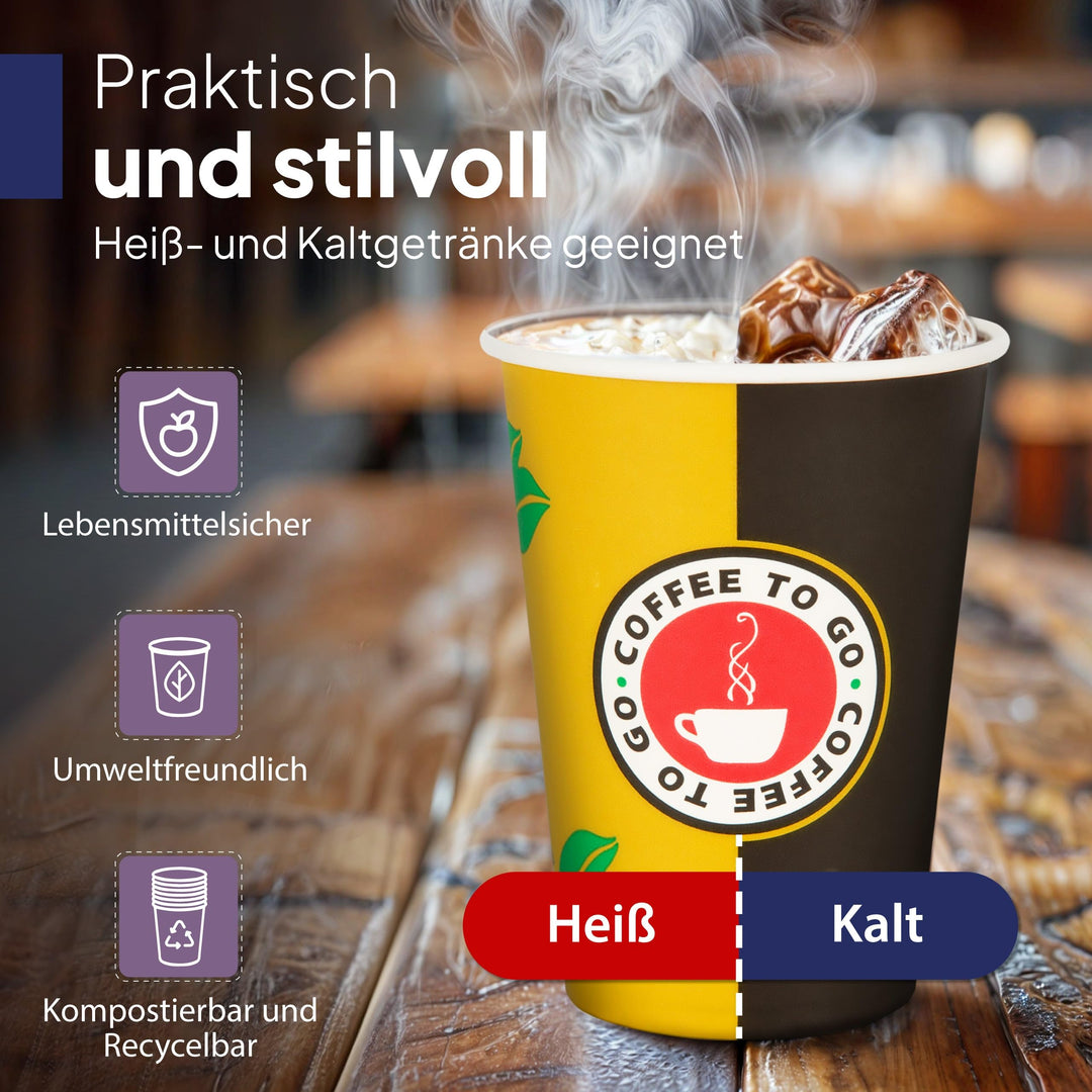 Pappbecher 200 ml Einweg 1000 Stück für Heissgetränke BPA-frei - Bild 6