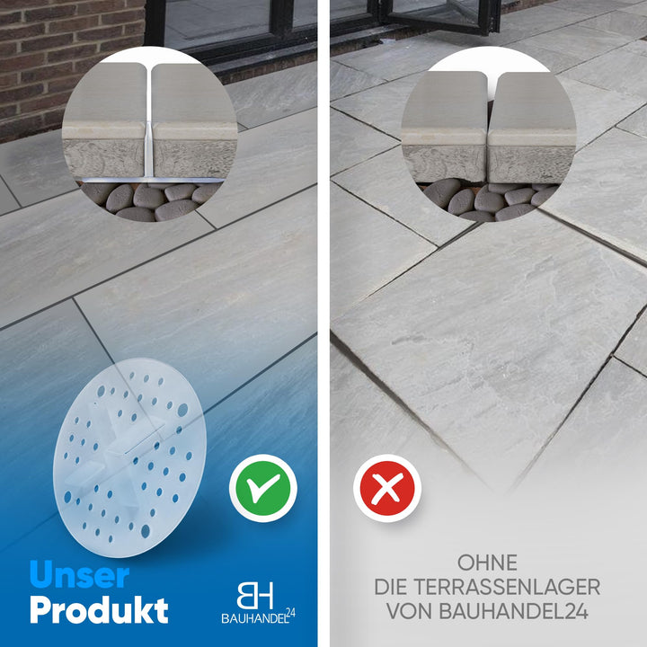 Fugenkreuze 3mm Terrassenplatten 100er-Set mit Teller Transparent - Bild 4