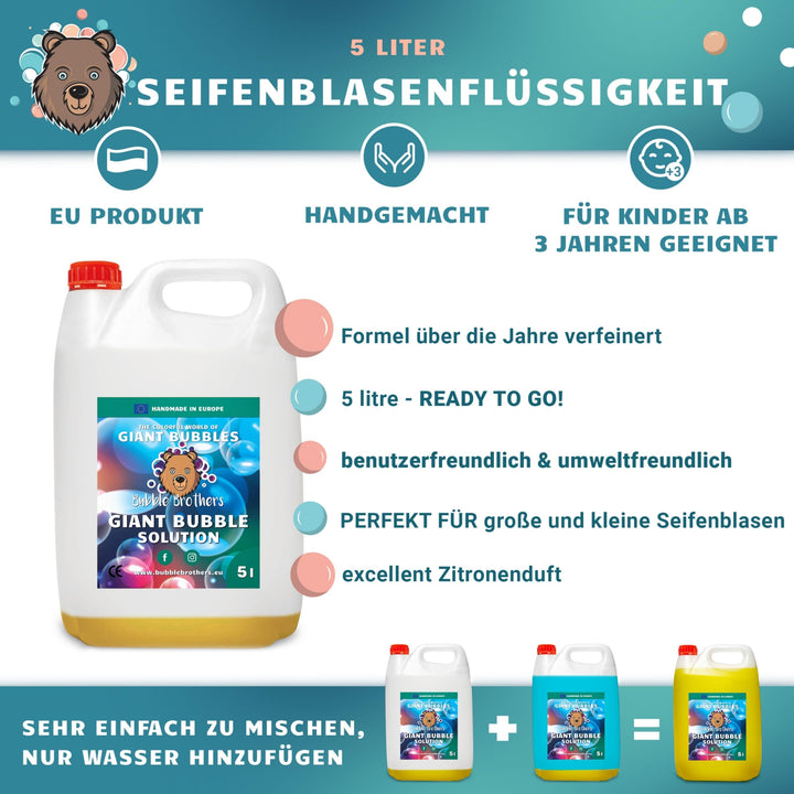 Riesenseifenblasen Set 6-teilig 10 Liter Konzentrat für Kinder und Events - Bild 9