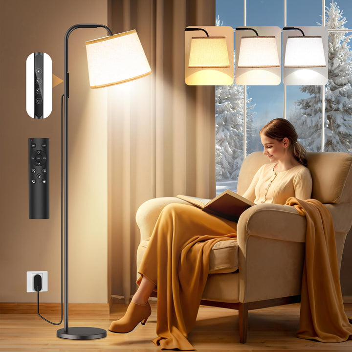 Lichttherapie-Stehlampe 10000 Lux UV-frei mit Timer und Fernbedienung