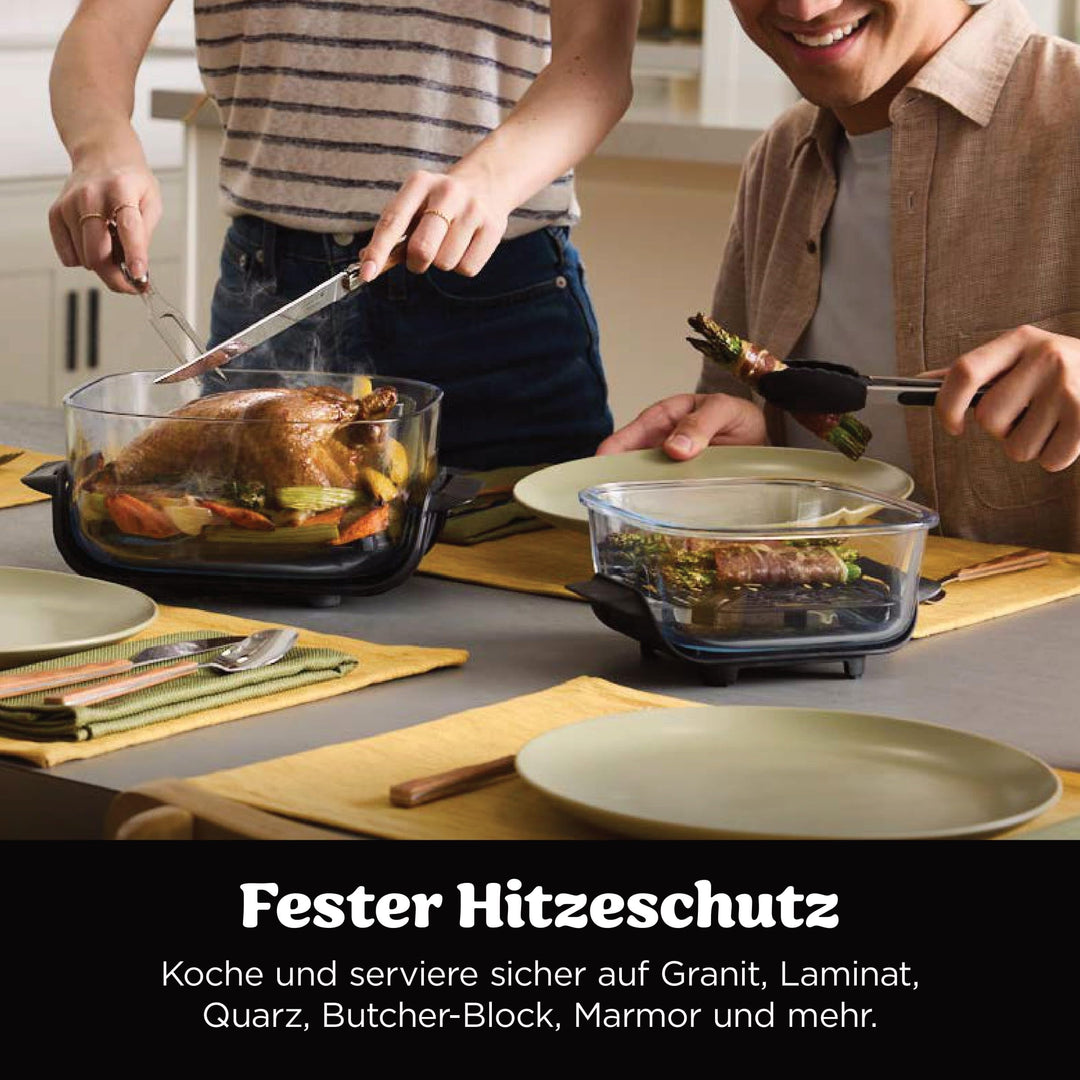 Heissluftfritteuse tragbar 3,8 l + 1,4 l Glas mit Tasche - Bild 10