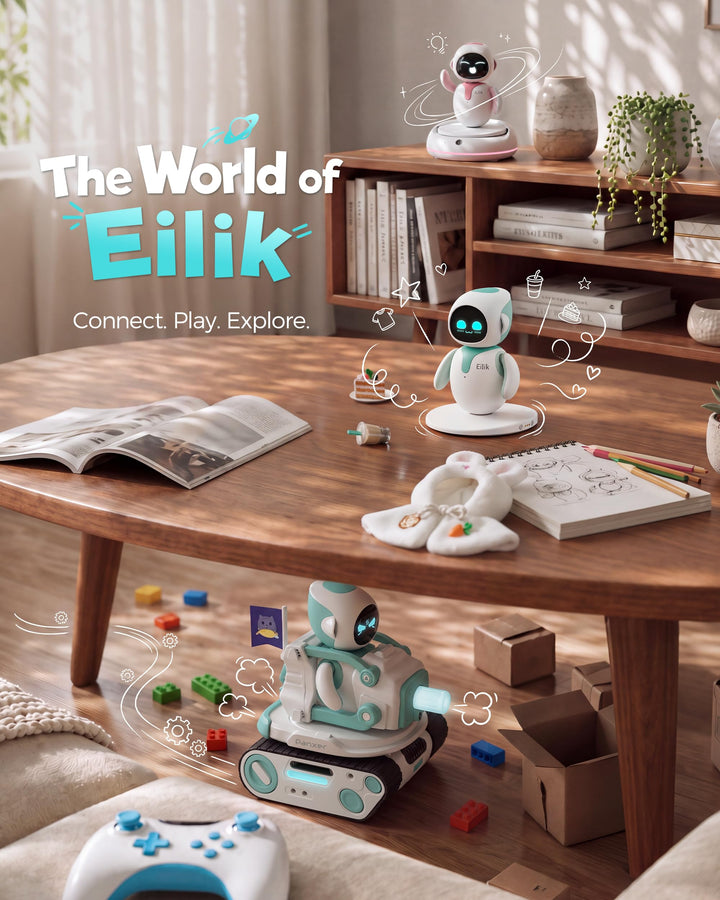 Desktop-Begleitroboter mit Emotionen Multi-Roboter-Interaktion Blau - Bild 8