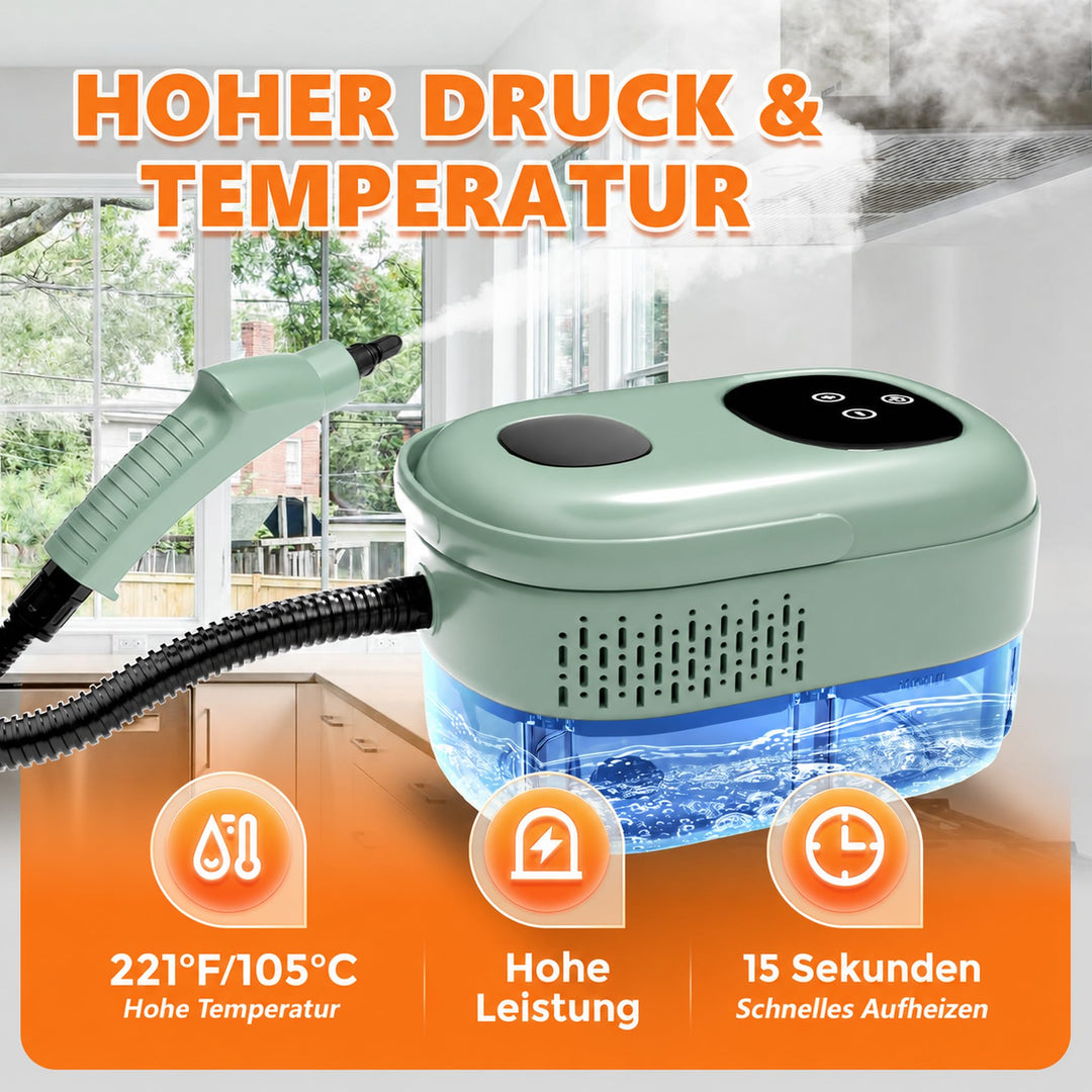 Handdampfreiniger 1,1L Wassertank 3 bar 105°C chemikalienfrei - Bild 2