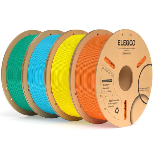 PLA+ Filament 1,75mm 4kg Farb-Set Orange Gelb Blau Grün