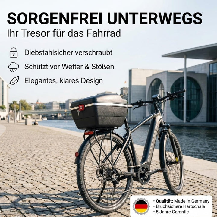 Fahrradkoffer Gepäckträger 14L abschliessbar wasserdicht Hartschale - Bild 2
