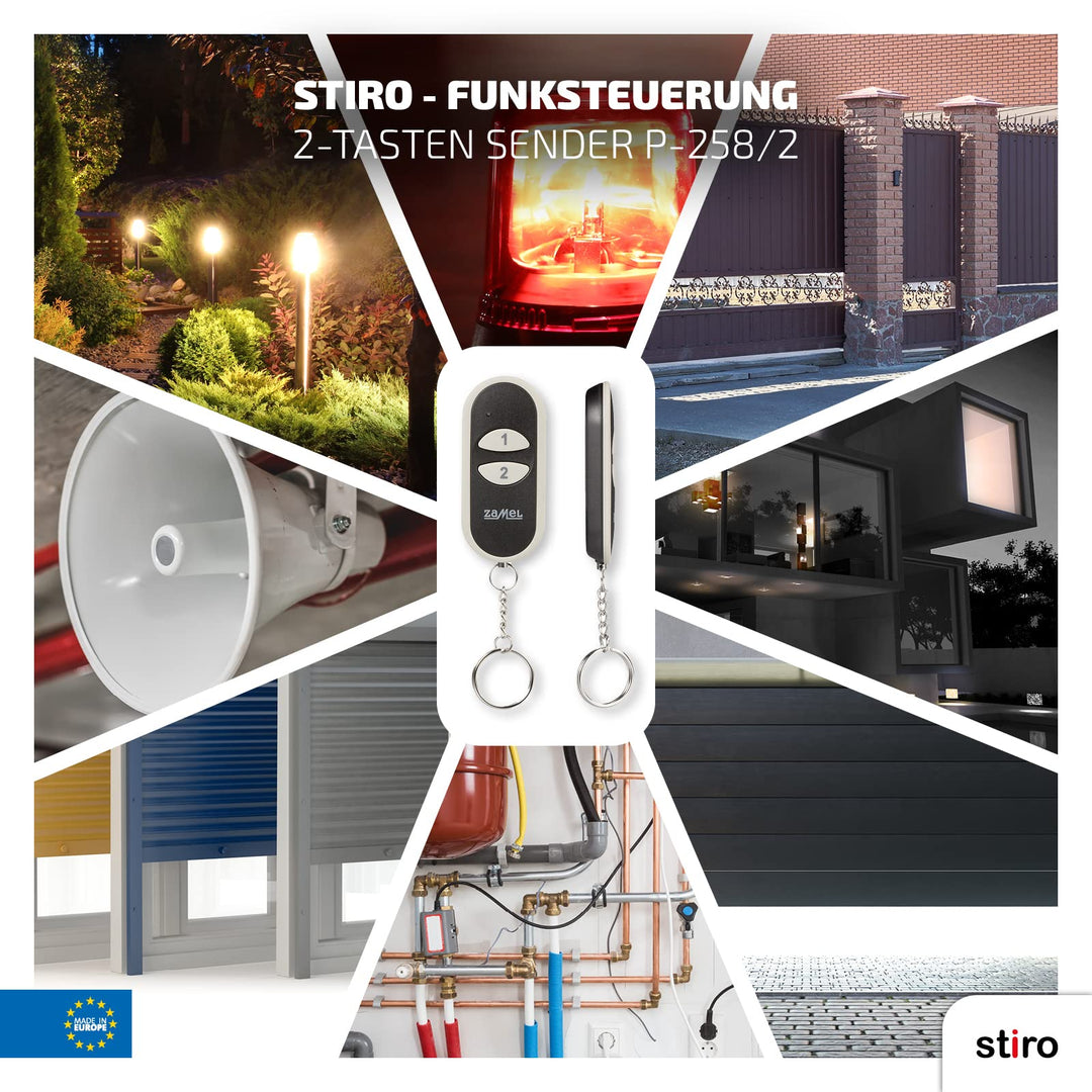 Funk-Fernbedienung 2-Kanal KEELOQ 433 MHz Schlüsselanhänger IP20 - Bild 4