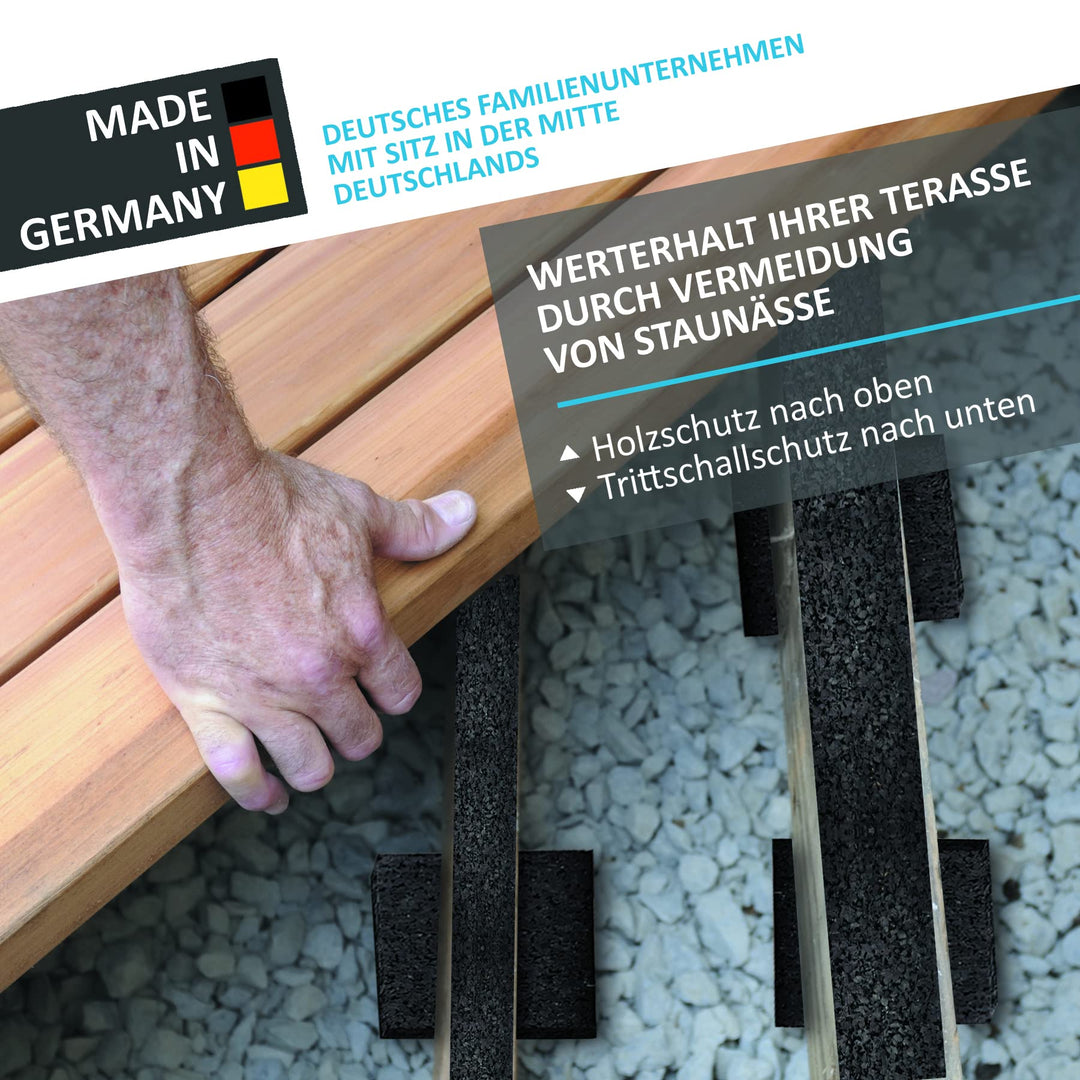 Terrassenpad Gummi-Rolle 10.000 x 80 x 6 mm Unterlage Terrassenbau - Bild 5