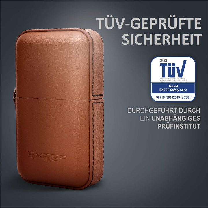 RFID Blocker Schlüsseletui Echtleder für Keyless-Go Autoschlüssel, Braun - Bild 2