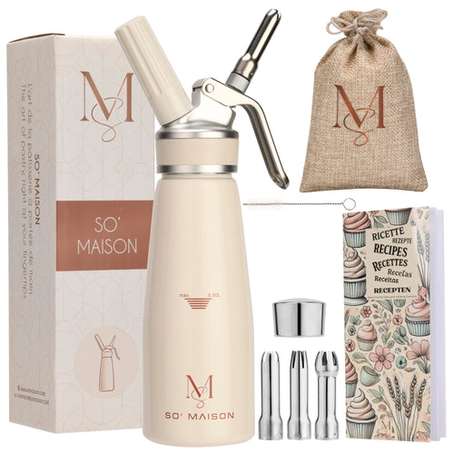 Sahnespender 500 ml Aluminium für Schlagsahne, Espuma & Mousse