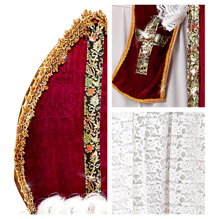 Erzbischof Kostüm Herren Weiss Gold Tunika Grösse L/XL - Bild 4