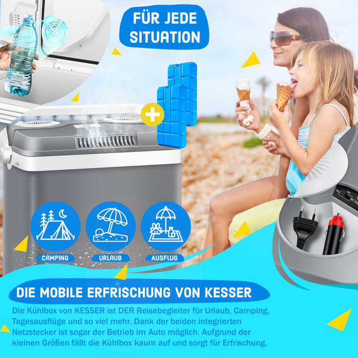 Kühlbox elektrisch 32 L Kühlen &amp; Wärmen 12V/230V ECO-Modus - Bild 5