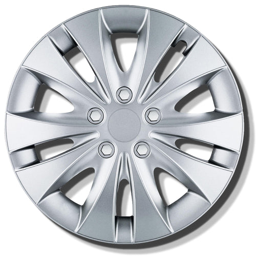 Radkappen 15 Zoll Silber für Stahlfelgen 4er-Set Kunststoff