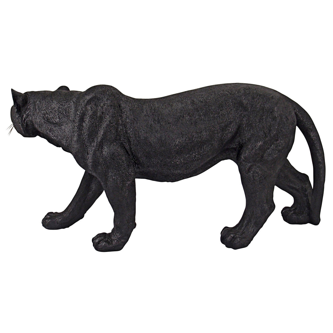 Schwarzer Panther Gartenfigur Kunstharz mit Steinsplitt handbemalt - Bild 4
