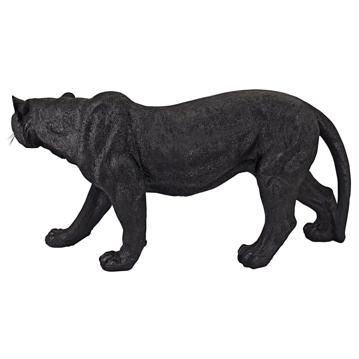 Schwarzer Panther Gartenfigur Kunstharz mit Steinsplitt handbemalt - Bild 4