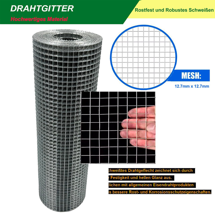 Wühlmausgitter heissverzinkt 1x10m Maschenweite 12,7mm Hochbeet - Bild 3