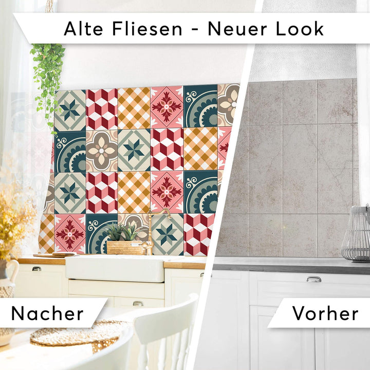 Fliesenfolie Mosaik selbstklebend 20x25 cm 18er-Set für Küche &amp; Bad - Bild 3