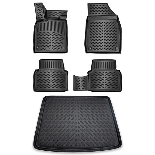 Gummimatten & Kofferraumwanne Set Skoda Enyaq iV 2021–2026 TPE 3D