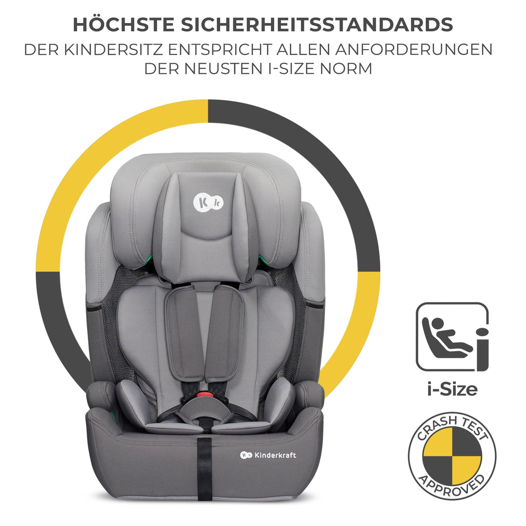 Kindersitz i-Size 76-150 cm mit 5-Punkt-Gurt, grau, 15 Mon.–12 J. - Bild 3