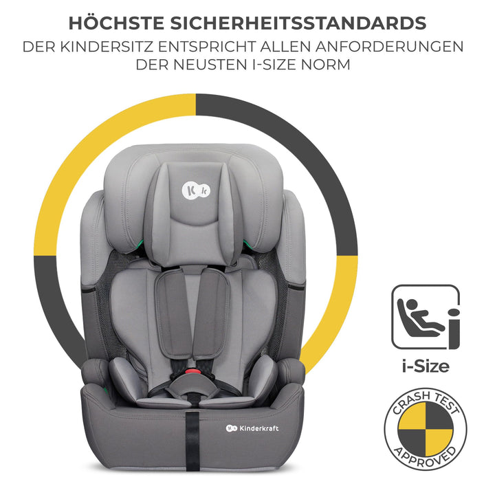 Kindersitz i-Size 76-150 cm mit 5-Punkt-Gurt, grau, 15 Mon.–12 J. - Bild 3