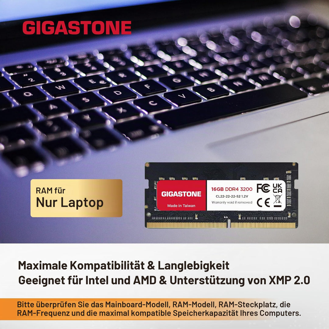 DDR4 RAM Laptop 32GB Kit (2x16GB) 3200MHz SODIMM 260-Pin - Bild 3