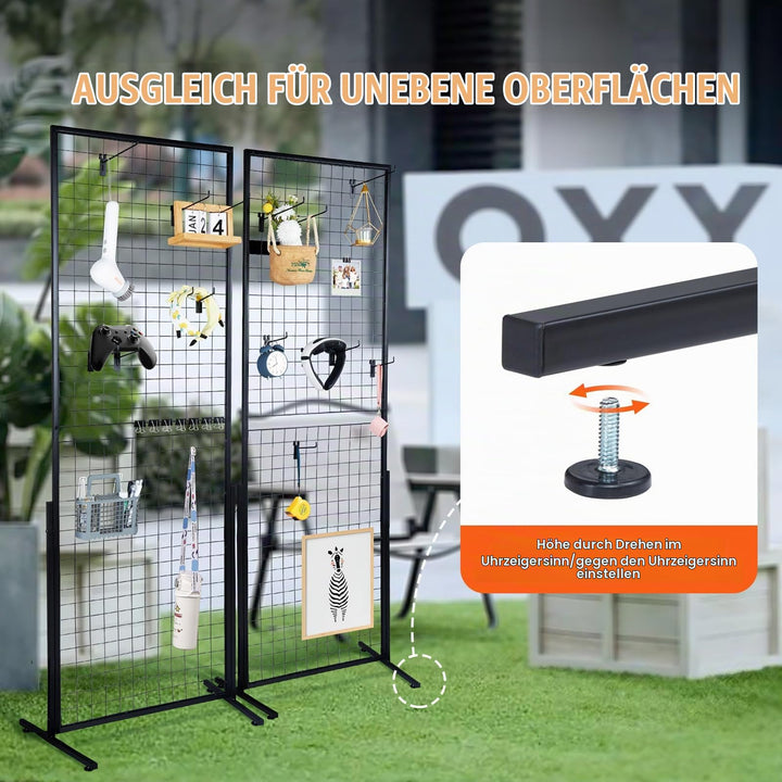 Gitter-Wandpaneel Set faltbar 2er-Set mit Haken fuer Messen und Retail - Bild 5