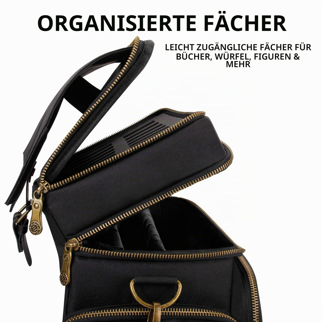 RPG-Tasche für Tabletop mit Figurenfach, Würfeltasche, 4–8 Bücher - Bild 3