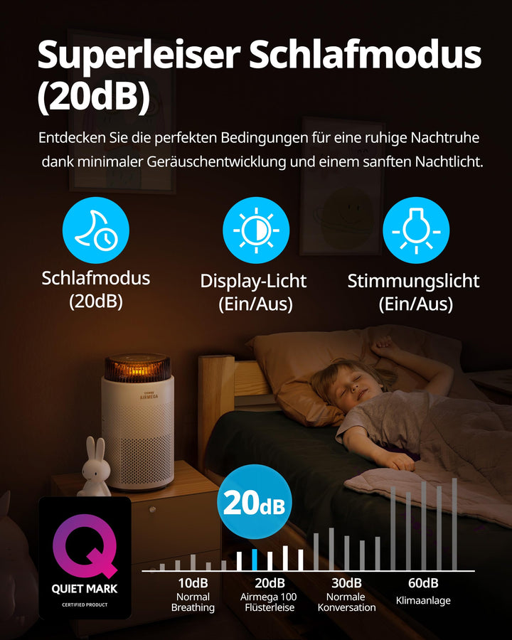Luftreiniger HEPA 51m² mit Schlafmodus und Automatikfunktion - Bild 7