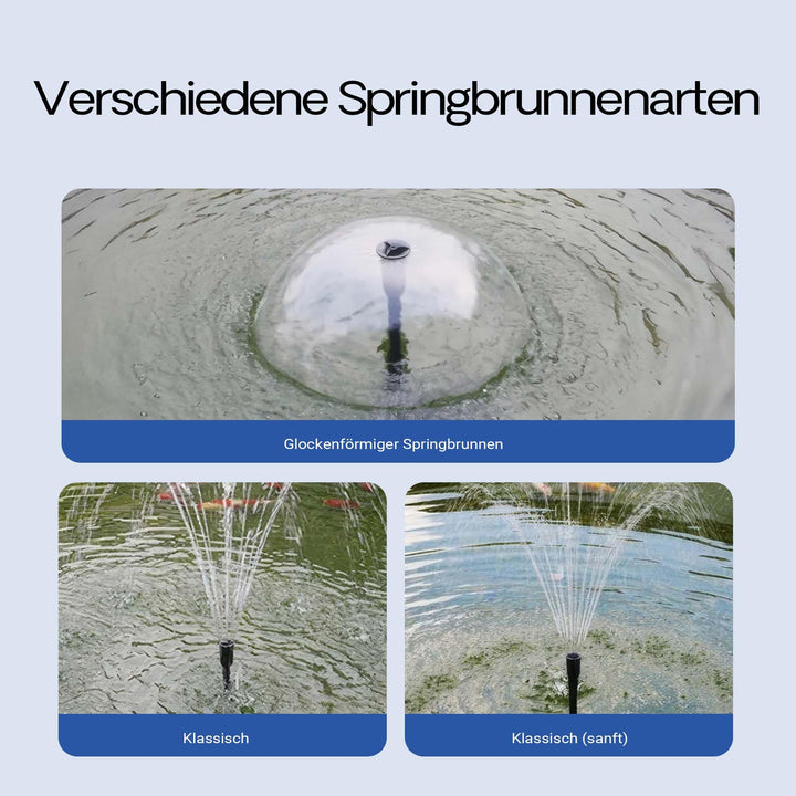 Teichpumpe 1500 l/h 25 W regelbar mit Filterschwamm für Gartenteich - Bild 7
