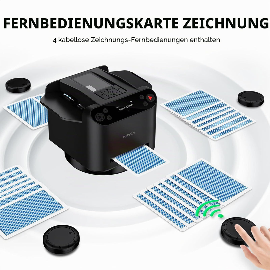 Kartenmischmaschine automatisch 2-in-1 mit 4 Fernbedienungen fuer bis zu 12 Spieler - Bild 6