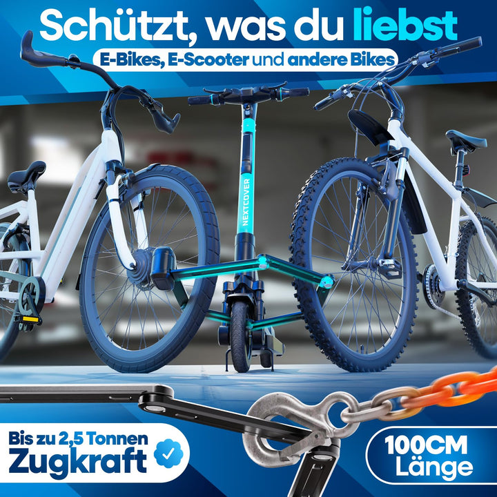 Faltschloss Fahrrad 100 cm gehärteter Stahl mit Halterung - Bild 5