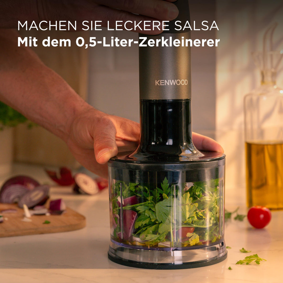 Stabmixer 1200W Triblade mit Zerkleinerer Schneebesen und Emulgieraufsatz - Bild 6