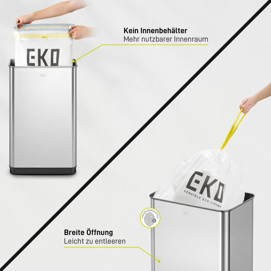 Sensor-Mülleimer Edelstahl 50L Küche berührungslos mit Deckel - Bild 3