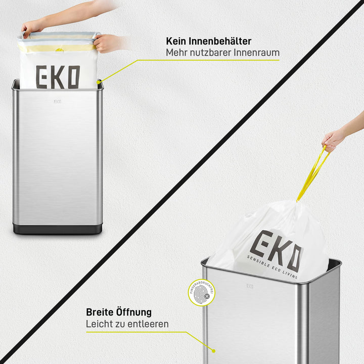 Sensor-Mülleimer Edelstahl 50L Küche berührungslos mit Deckel - Bild 3