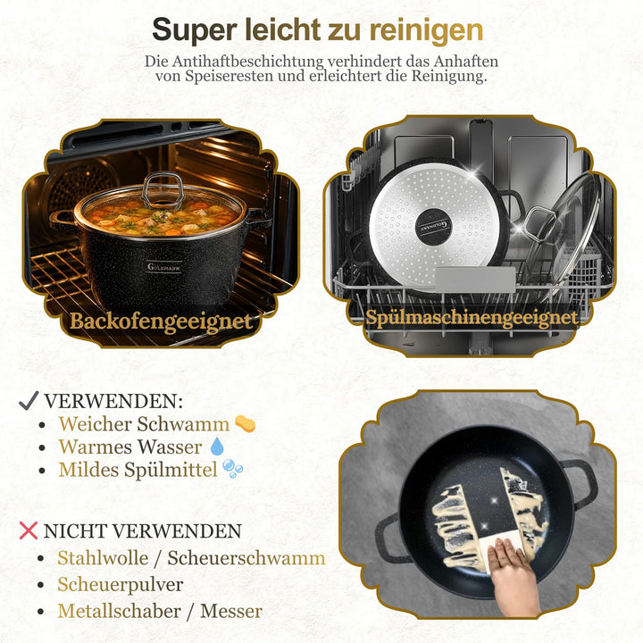 Suppentopf Aluguss 24 cm 6,2 l Keramik-Antihaft Induktion alle Herde - Bild 8