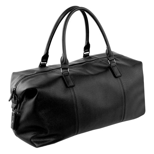 Weekender Reisetasche Kunstleder 30 L, 56x28x29 cm, Schwarz