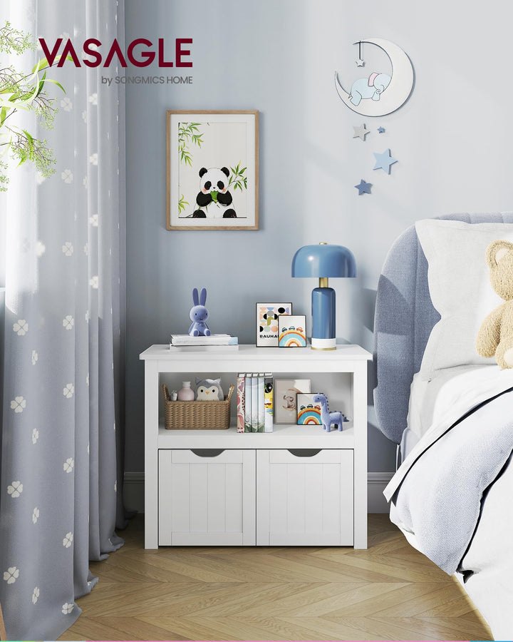 Kinderregal mit Rollboxen 72x60 cm Holz Weiss Spielzeugaufbewahrung - Bild 2