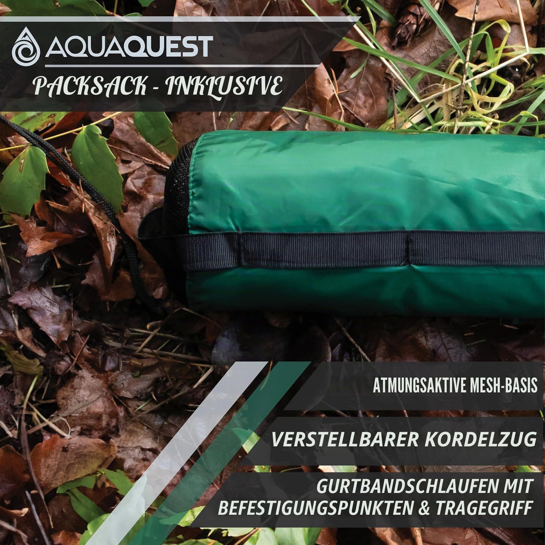 Camping-Tarp wasserdicht 3x2m ultraleicht für 2 Personen grün - Bild 4