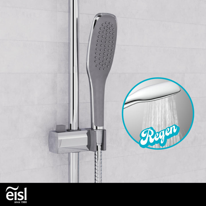Duschset 2-in-1 mit Regendusche 250x200mm und Handbrause Chrom - Bild 5