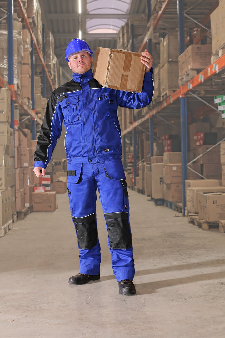 Arbeitshose Herren mit Kniepolstertaschen Blau/Schwarz Grösse 54 - Bild 2