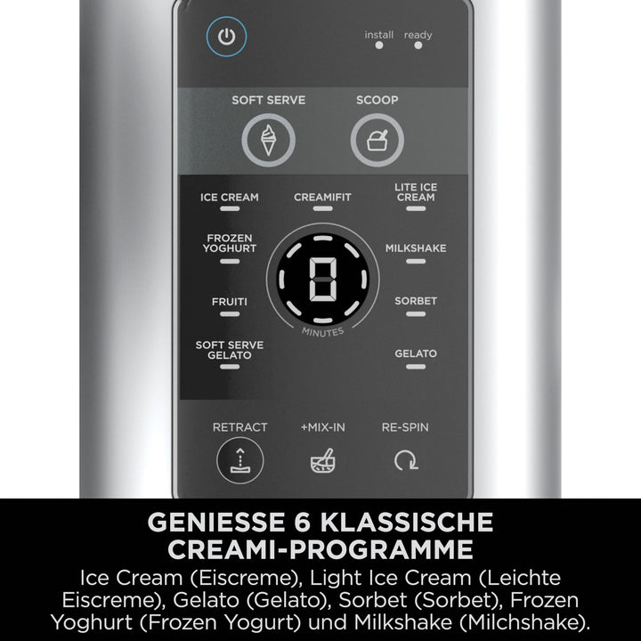 Eismaschine 2-in-1 mit 13 Programmen, 2x480ml Behälter Platinsilber - Bild 3
