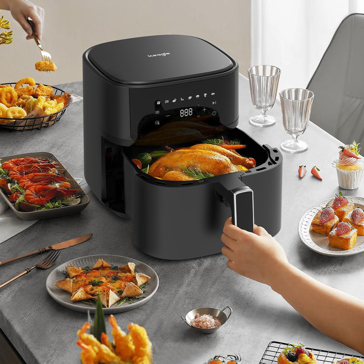 Heissluftfritteuse 6,5L XL 1700W Metall-Innenraum 8 Programme - Bild 8