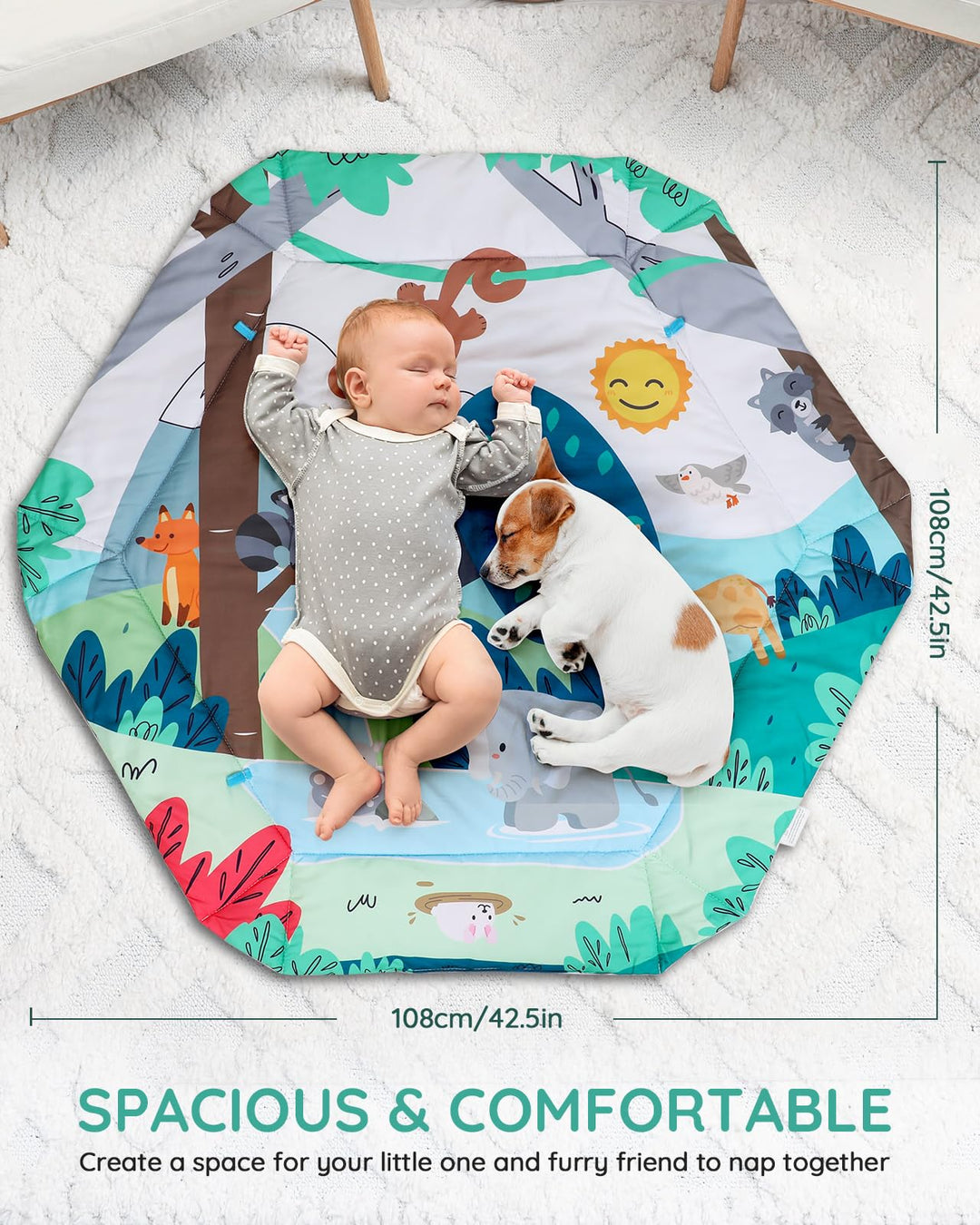 Spielbogen Baby 4-in-1 mit Spieldecke und 6 Sensorspielzeugen - Bild 6