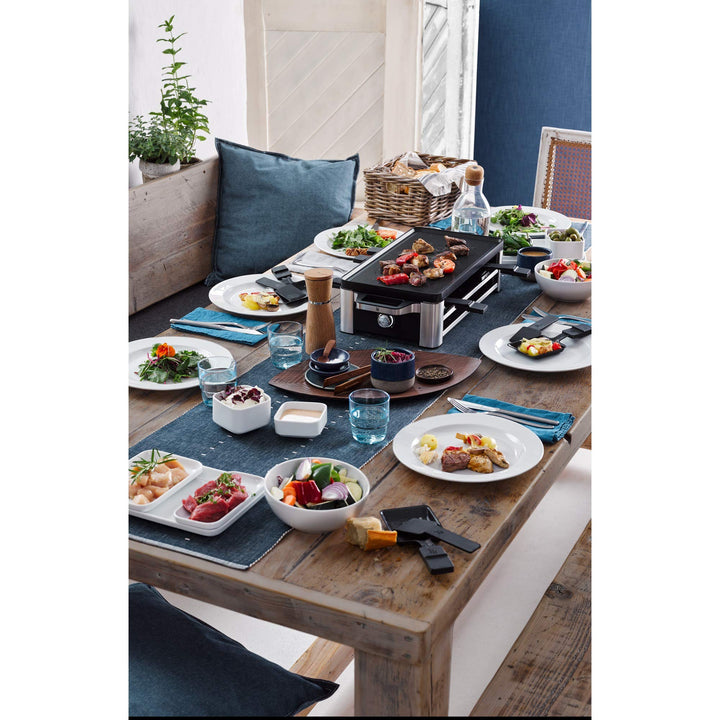 Raclette-Grill 8 Personen Edelstahl 1500W wendbare Grillplatte - Bild 12