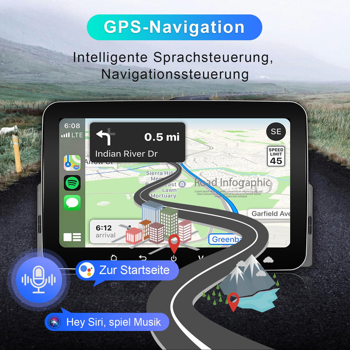 Autoradio 1-DIN Android 7 Zoll Wireless CarPlay &amp; Android Auto 2G+32G - Bild 6