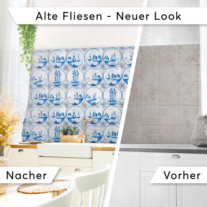 Fliesensticker Holländische Fliese 10x10 cm Küche Bad 36er Set - Bild 3