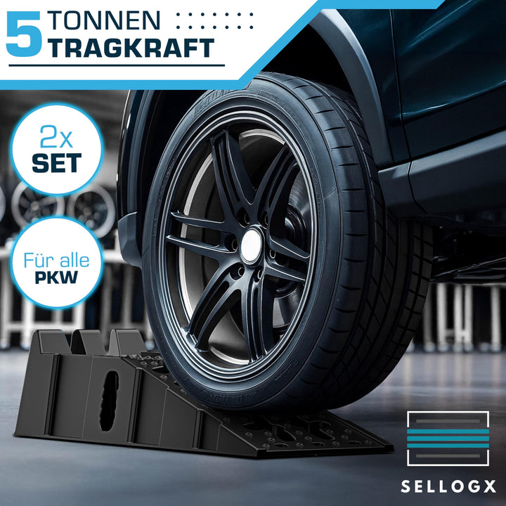Auffahrrampe PKW 2er Set HDPE bis 5 T rutschfest stapelbar - Bild 2