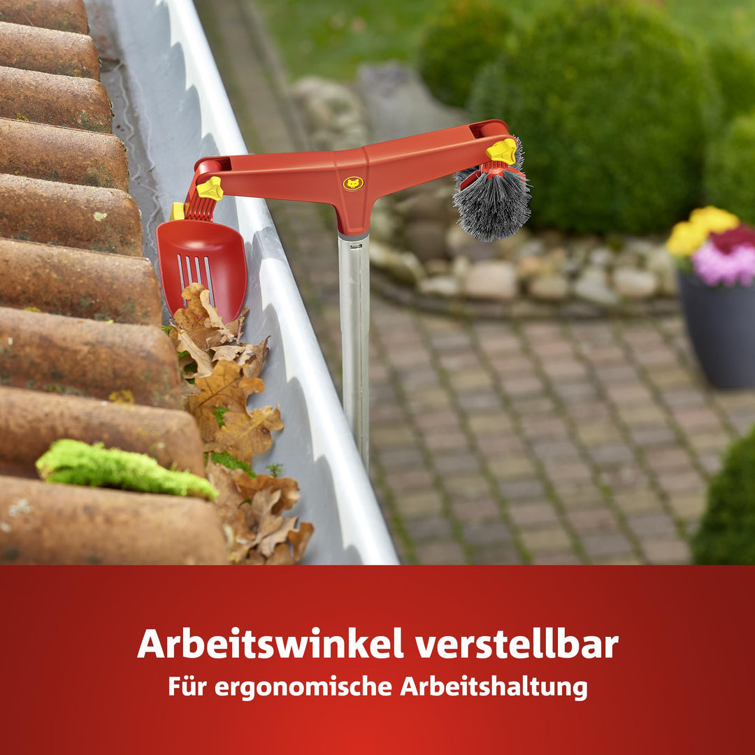 Dachrinnenreiniger Aufsatz mit Bürste &amp; Schaufel für Teleskopstiel - Bild 4